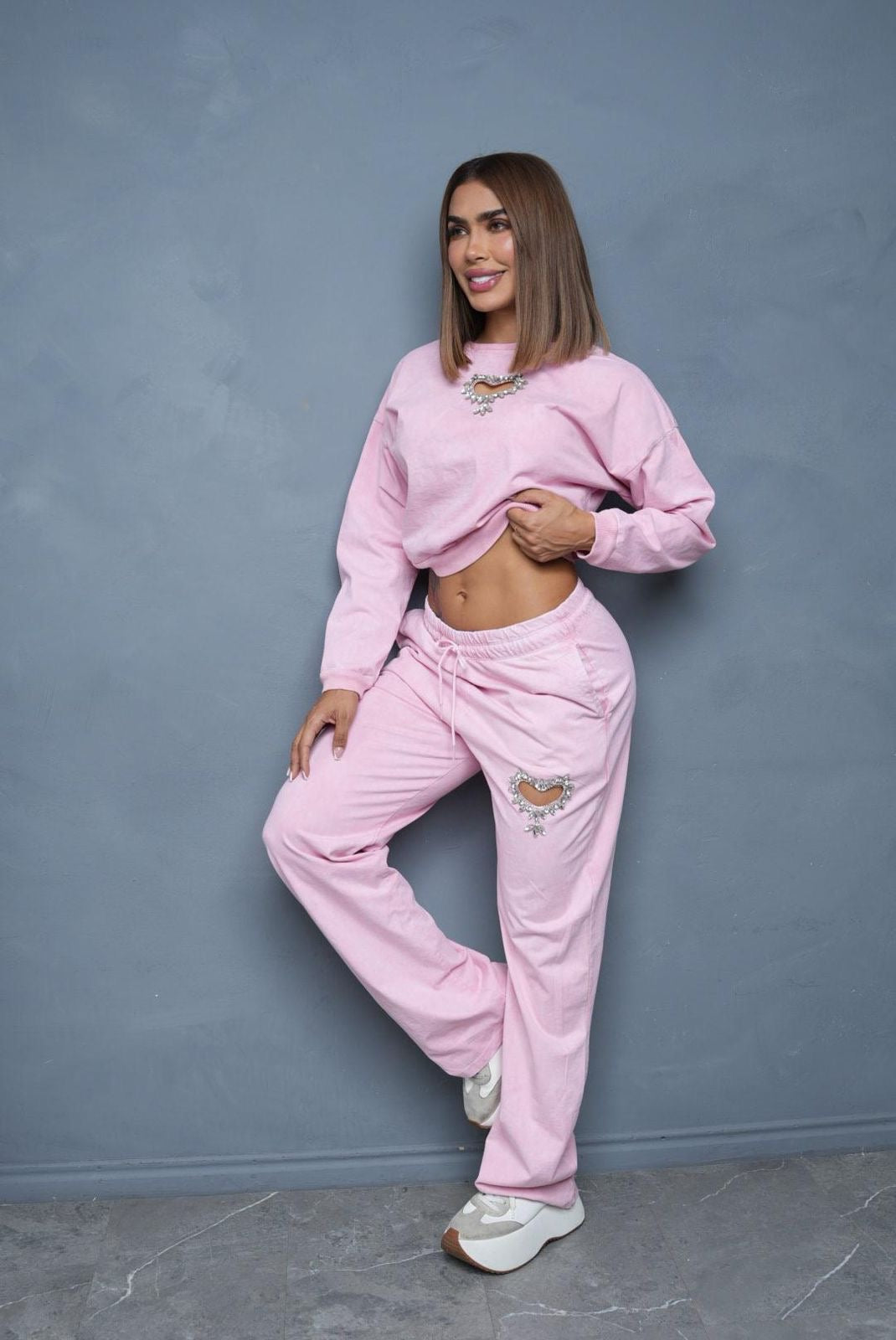 Luxury Rhinestone Pants & Top Set