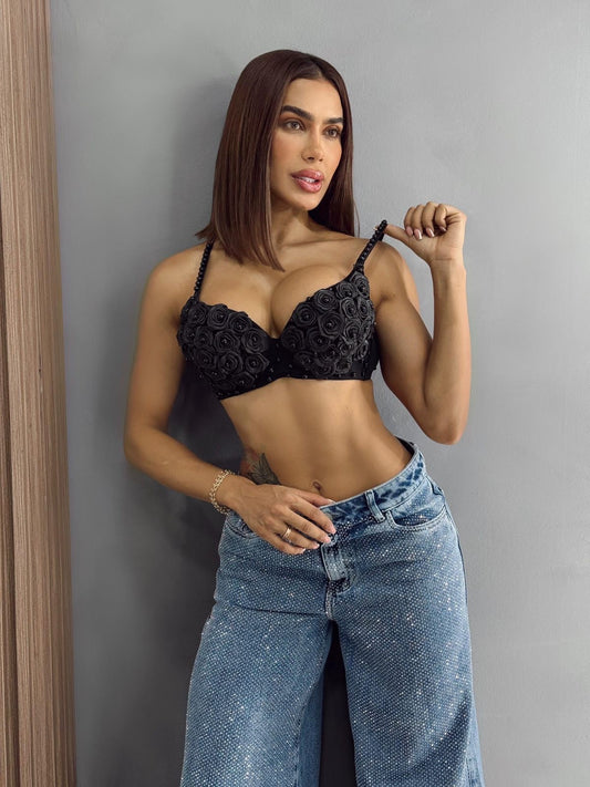 Women’s Elegant Floral Detail Top